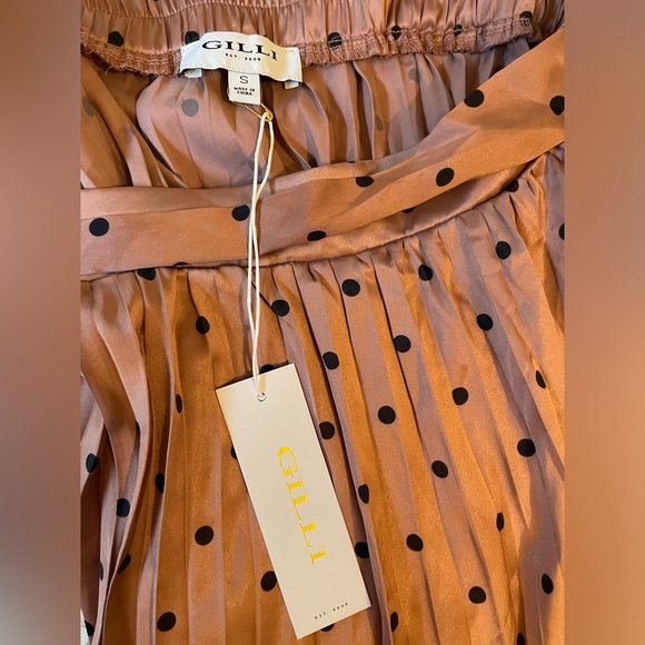 GILLI Pink and black Satin skirt.Size S - Picture 6 of 6